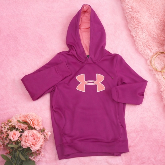 Under Armour Tops - Under Armour Womens Magenta and Peach Hoodie